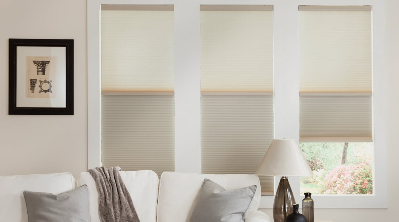 Cellular shades in a Miami living room